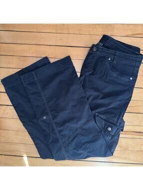 KÜHL Women’s Hiking Cargo Pants Size 10 Black Roll Up Convertible Capri Outdoor